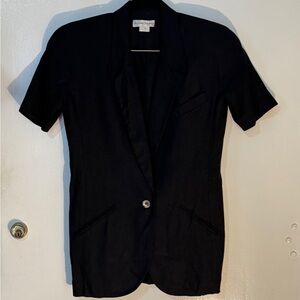 ALFRED SUNG Black Short Sleeve Blazer